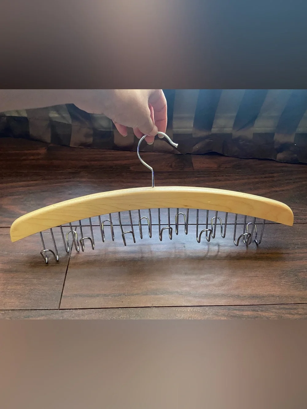 Wood Hanger For Ties Belts Jewelry Purses